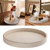 Secure Edges Round Leather Storage Tray For Household Safety Preventing Accidental Falls Suitable For Families