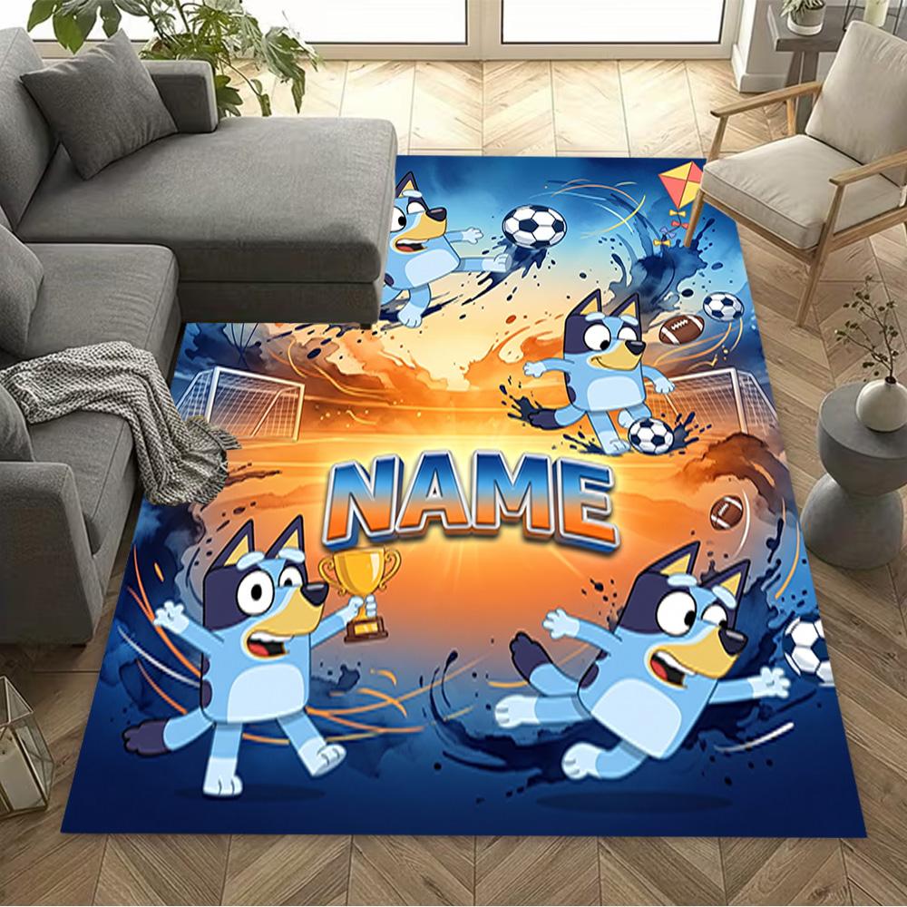 Soccer Fun Personalized Text Area Rug Suitable for Dining Room Hallway Bedrooms Outdoor Anti-slip Rug Office home decor