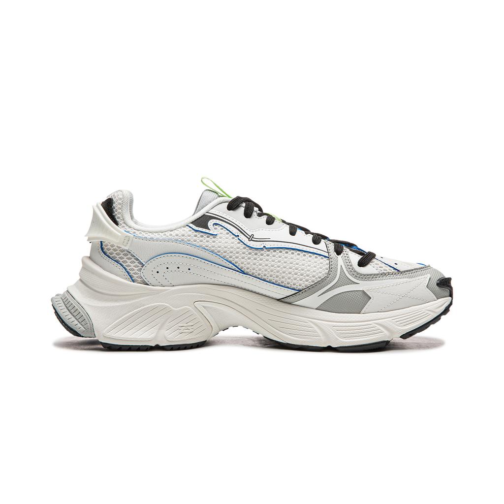 Li Ning Xingji Cushioning Abrasion Resistant Breathable Low top Chunky Sneakers Men's Gray White AGCW087-2