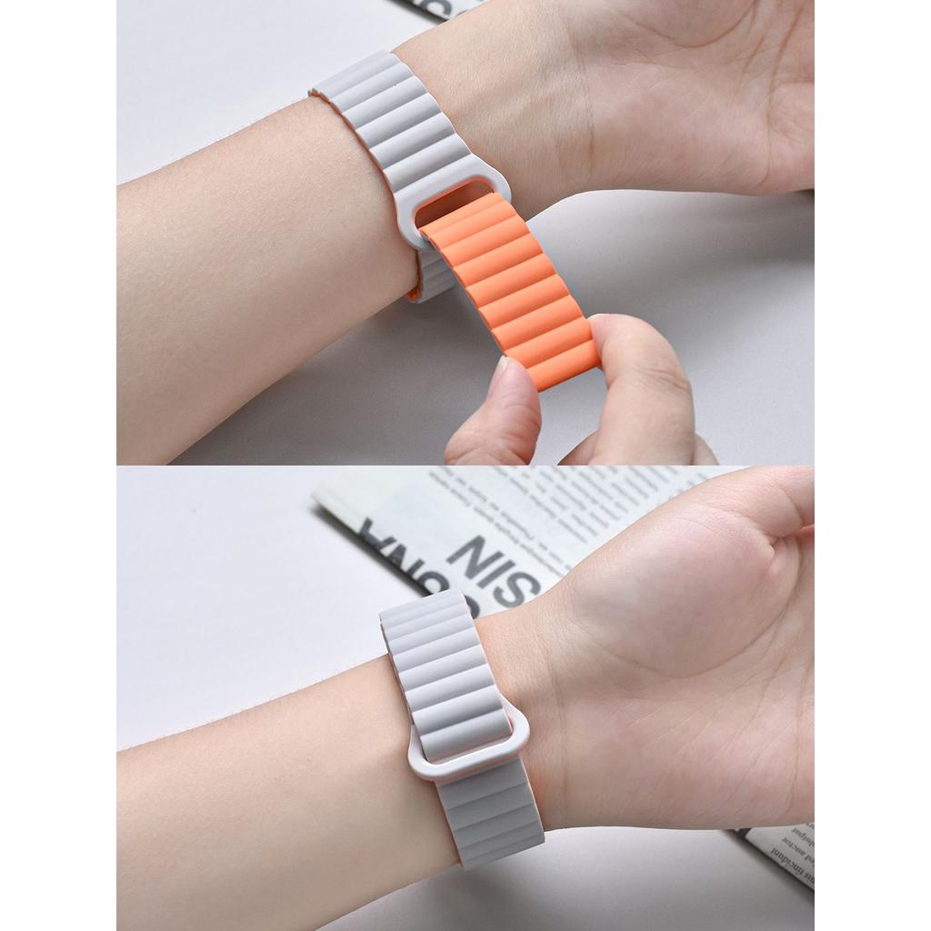 Silicone Magnetic Band for Apple Watch Ultra 3 2 49mm 45mm 44mm 40mm 41mm Adjustable Sport Strap iwatch 10 9 8 se 4 6 5 bracelet