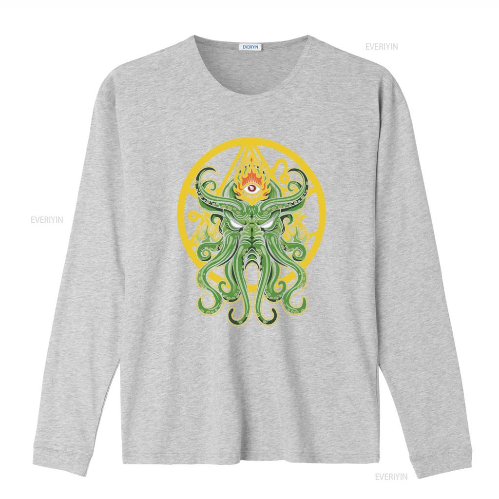 Cthulhu T Shirt H P Lovecraft Monster The Call Of Eye Providence Pentagram Sci Fi vintage Washed Soft Casual fashion Stylish