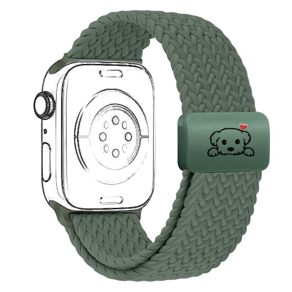 Gevlochten nylon Band Voor Apple Watch Banden 44mm 40mm 45mm 46mm 41 49mm magnetische Armband iWatch series se 7 6 8 9 10 ultra 2 3 11