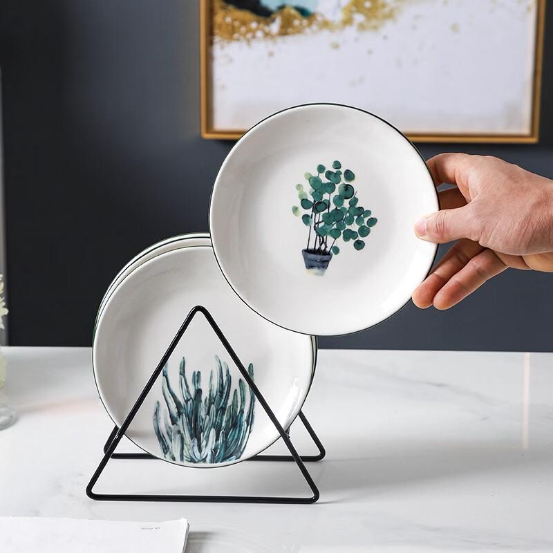 Nordic Ceramic Snack & Spit Bone Plates (4-pack)