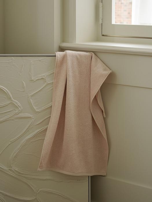 CLAUMAN 1981 1P Фирменное Отельное Полотенце из Бамбуковой Ткани _Бежево-Розовый Beige pink