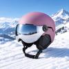 OnePiece Ski Helmet with Builtin Reflective Visor ImpactResistant PC Shell Expanded