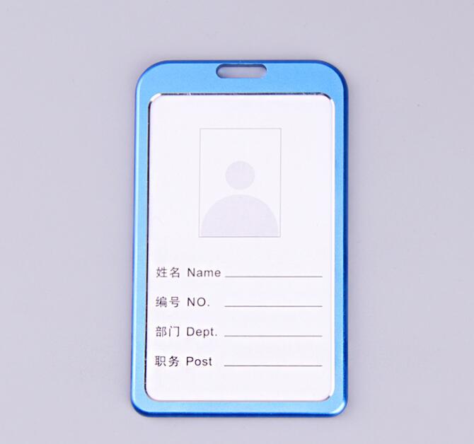 1 x Kartenhalter aus Aluminiumlegierung, Visitenkartenhalter, Ausweishalter, vertikales Metallgehäuse