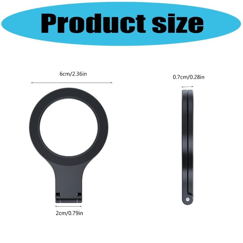 Portable Metal Phone Mount Adjustable Multiple Angle Magnetic Base Mobile Phone Rack for Content Creators Travel Office Use