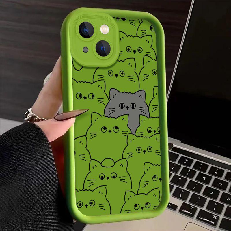 Cute full screen cat iPhone17Promax mobile phone case ladder applicable to Apple 16promax all-inclusive Tianyan