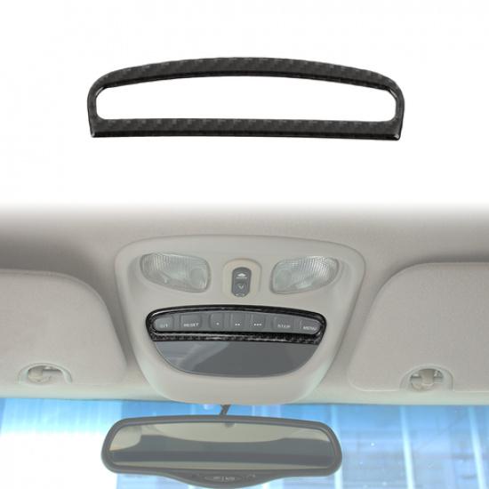 Front Reading Light Frame Trim Sticker For Jeep Liberty 07-12 Real Carbon Fiber