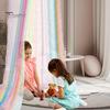 Sleep Protection Net Single Door Mosquito Bed Canopy Rainbow Color Design Mesh Dreamy Breathable Easy to Install Fully Enclosed Anti-mosquito