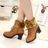 Fashionable Versatile Snow Boots Women Thick Soles Increased Height Casual Comfortable Short Boots Winter Warm Cotton Shoes