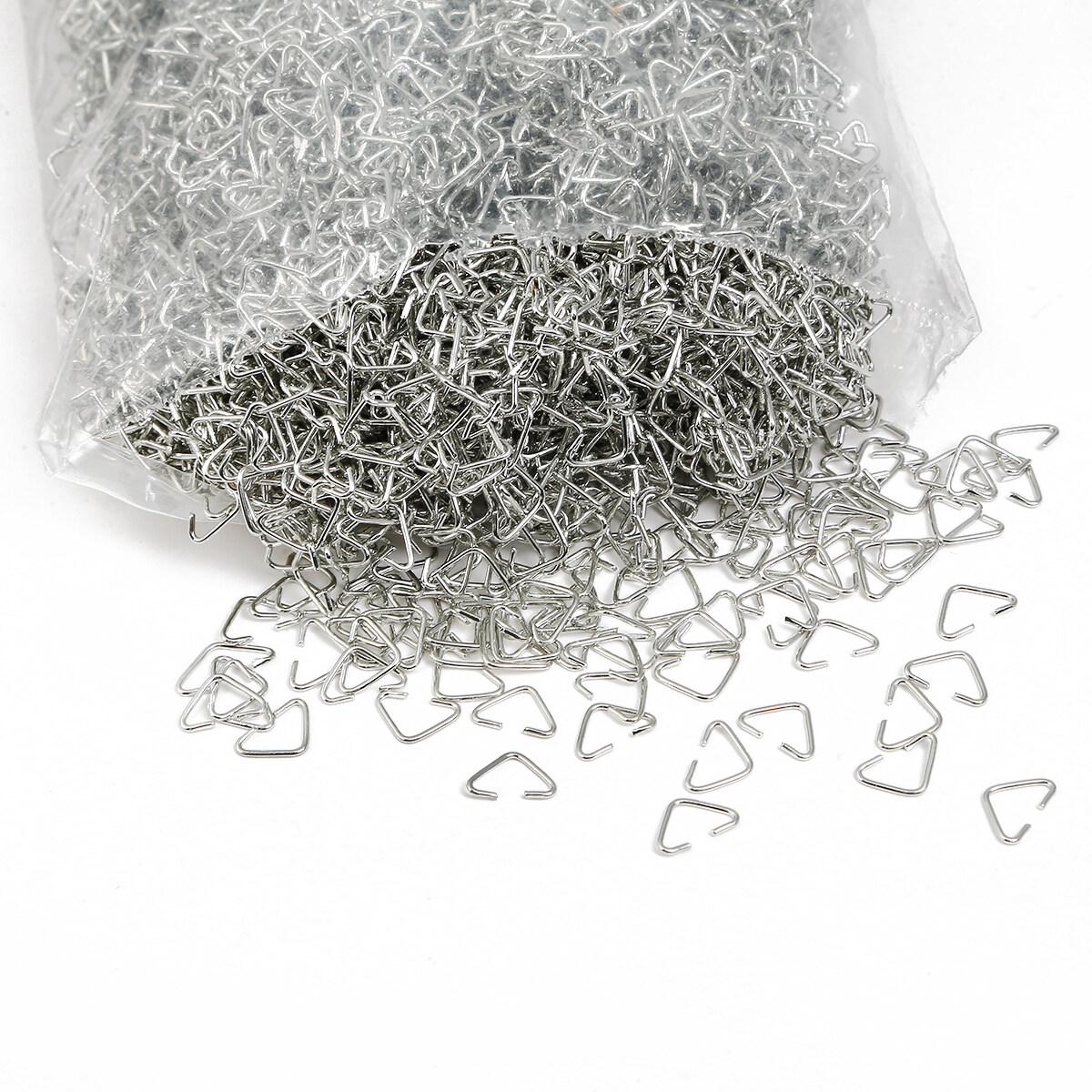 

100 шт., треугольные застежки, петли с пряжкой, кольца для прыжков, разъемные кольца, соединители, застежки, крючки для изготовления ювелирных изделий, аксессуары 20pcs роман серебряный