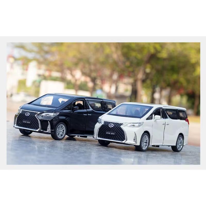 1/32 Lexus LM300h MPV Spielzeugauto, Metalllegierung, Van, Miniatur, Pullback, Sound & Light, Sammlung, Modell, Geschenk für Jungen und Kinder