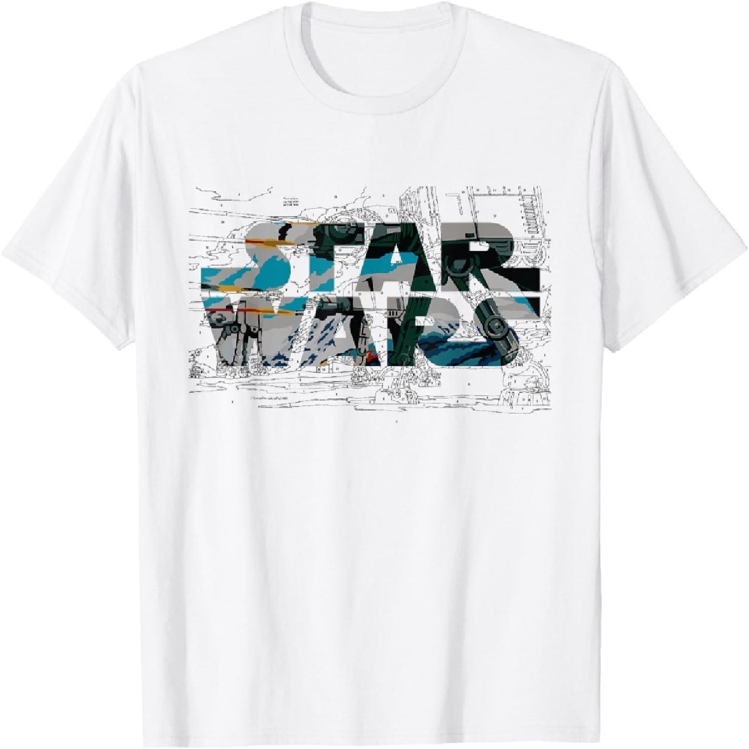 Звездные Войны Логотип AT-AT Ходок Битва Футболка Футболка S