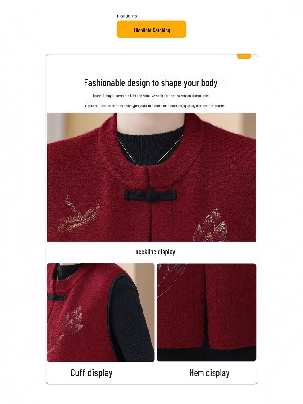 Mom s Classic Chinese-Style Woolen Vest for Women - 2026 Spring/Autumn Collection 5XL фиолетовый