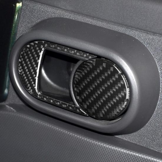 8Pcs For Jeep Wrangler 2007-2010 Carbon Fiber Interior Door Handle Cover Trim