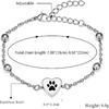 Shajwo Urn Bracelet for Ashes for Women Men Dog Cat Paw Print Pet Cremation Jewelry Adjustable Memorial Keepsake Link Bracelet