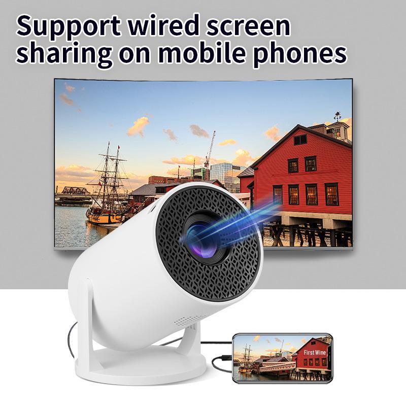 M5pro Mini HD Portable Home Projector - Wireless & Wired Connectivity
