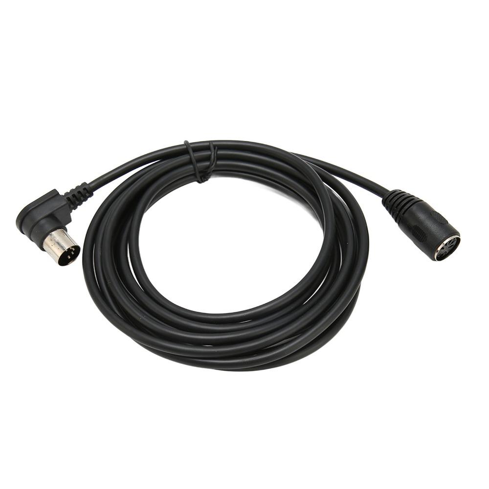 Flexible 5 Pin DIN Male To Female Adapter Cable Plug and Play Right Angle Adapter  Synthesizer