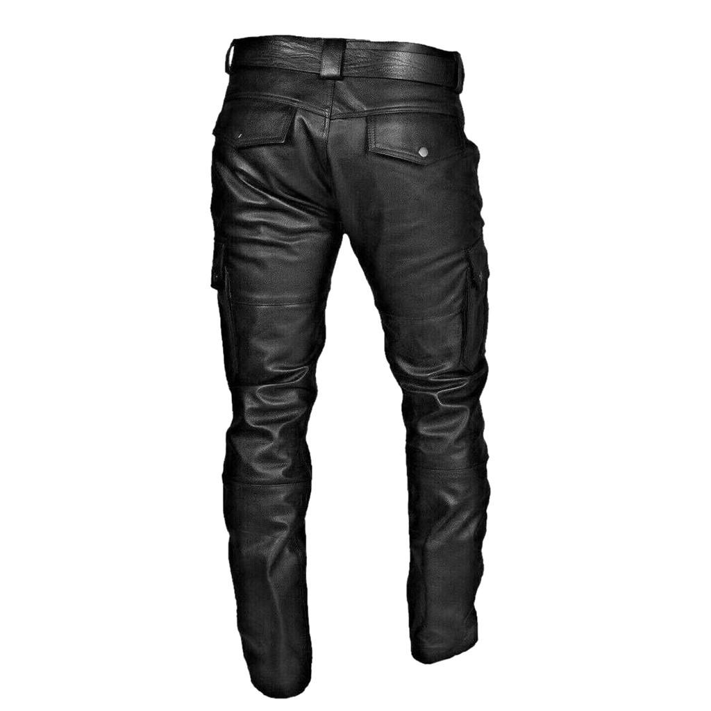 Herren Winter Punk Retro Goth Slim Lässig Lange Hosen