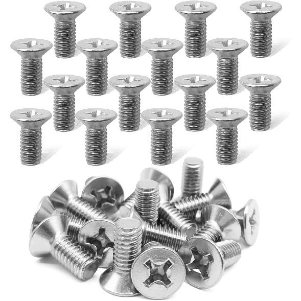 8Pack Stainless Steel Brake Disc Rotor Screws, Stainless Steel Retaining Screws for Front and Rear by Mission Automotive, Compatible with for Honda,