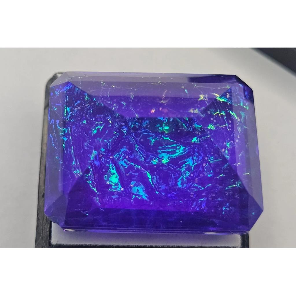 Monarch Fire Opal Natural 70+ Ct Emerald Cut Fabulous Certified Loose Gemstone