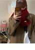 Green Wool Knit Scarf for Women - 2024 Korean-Style Neck Warmer