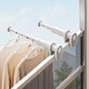 Foldable Telescopic Travel Clothes Drying Rack – No-Punch Balcony Clothes Hanger Rod