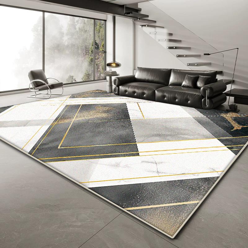 

Скандинавские геометрические большие ковры для украшения гостиной, домашний ковер для дивана и журнальных столиков 200x300, мягкий нескользящий коврик для спальни и прикроватной зоны 60*90cm