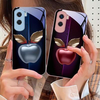 Stripe Gradient Apple Red For Honor 200 90 8X 9X Pro Lite P50 P40 Nova 10 11i P60 Magic4 6 Mate 20 50 Tempered Glass Phone Case