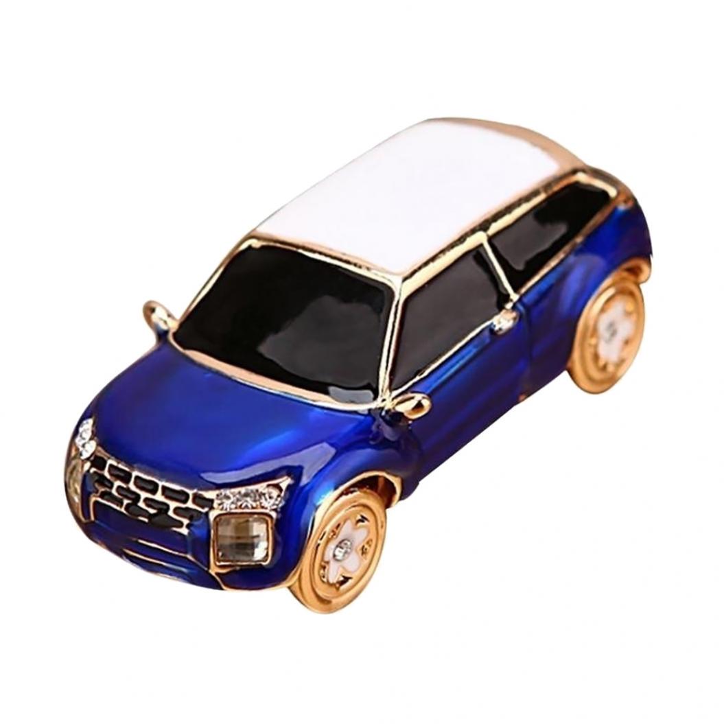 

Брелок с эмалевым покрытием для ключей, в виде легкового автомобильчика синий