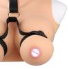 QKKQ Leather Breast Harness BDSM Boobs Restraint with Collar Couples SM Game Leather Lingerie Breast Belt Sex Toys for Couples