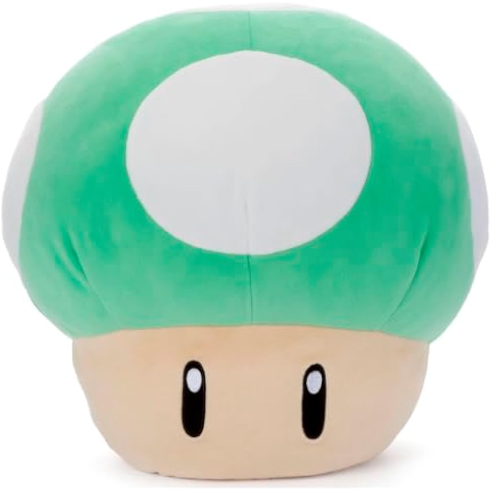 Takara Tomy Arts (TAKARATOMY A.R.T.S) Super Mario Mocchi-GameStyle 1up mushroom plush toy height ...