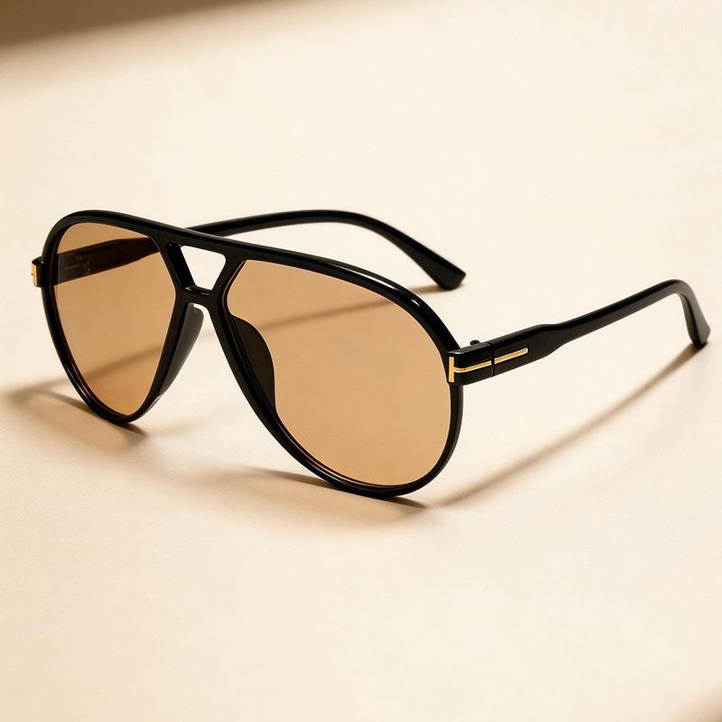 European and American fashion flat glasses travel shopping travel decorative glasses retro double beam frame sunglasses versatile trendy