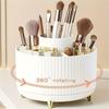 Organisateur de Maquillage Rotatif à 360° Rangement Cosmétique en Plastique avec 5 Compartiments pour Pinceaux, Rouges à Lèvres, Produits de Soins de la Peau et Organisation de Bureau