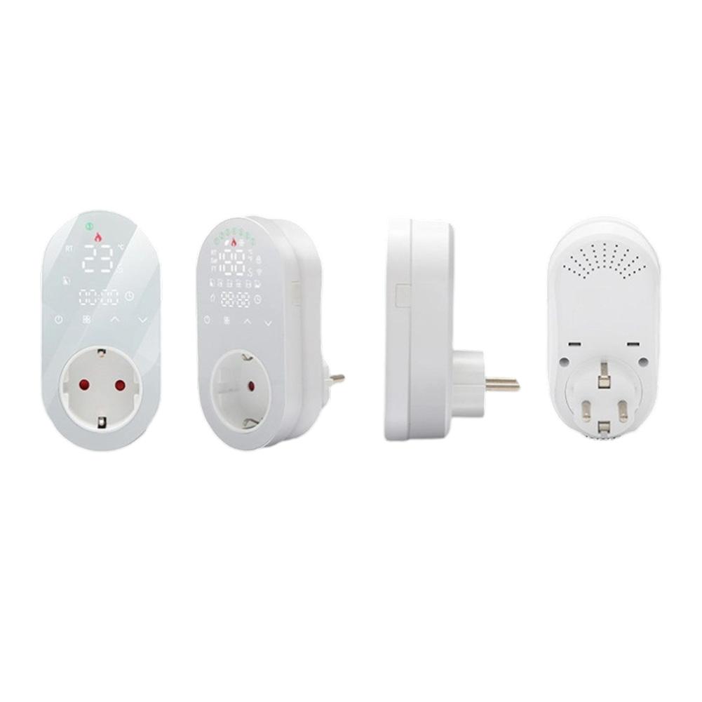 

WiFi Smart Thermostat with Touchscreen and Temperature Probe Socket for Precise Control of Heating and Cooling Systems