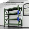 Heavy-Duty Mobile Multi-Tier Storage Rack