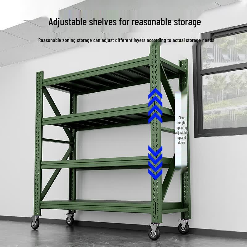 Heavy-Duty Mobile Multi-Tier Storage Rack