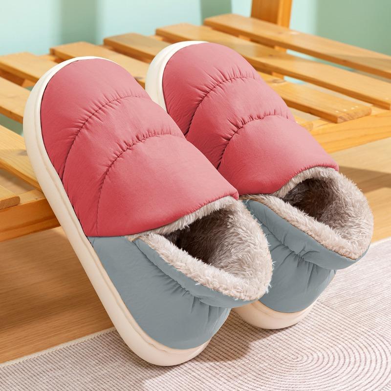 

Mao Mao slippers women s new autumn and winter one-pedal non-slip warm waterproof down cloth cotton slippers winter 36 -37 [suitable for sizes 35-36]