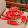 Realistic Crab Plush Pillow Soft Marine Animal Stuffed Toy Cute Ocean Life Decor for Bed Sofa Aquarium-Themed Gift for Kids Collectors