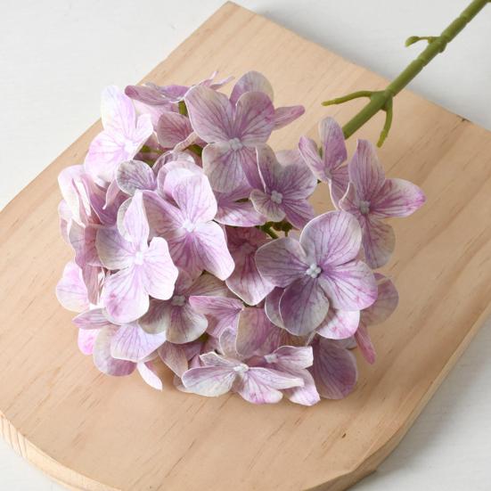 Artificial Faux Silk Hydrangea Flower Real Touch Fake Hydrangeas Flower with Long Stem for Vase Wedding Party Centerpiece Farmhouse Fall