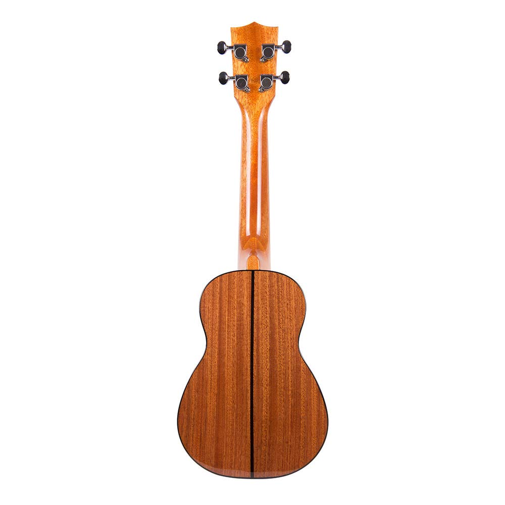 KALA Solid Spruce Top Mahogany Series Ukulele, Soprano, Long Neck, KA-SSLNG (Case Included)