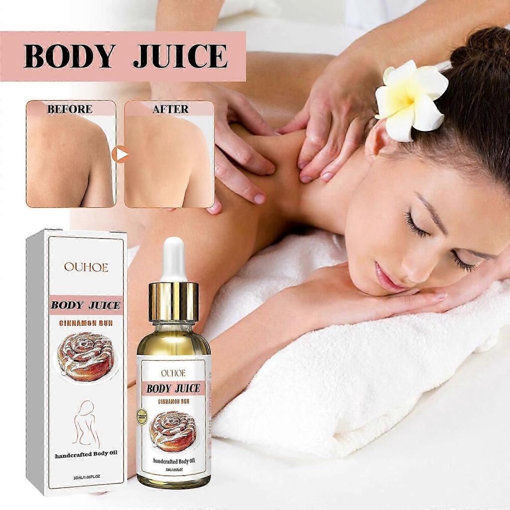 Body Oil, Body Juice Oil, 30ml Body Juice Oil Cinnamon Bun, Cinnamon Bun Body Oil, Moisturizing Body Oil For Dry Skin