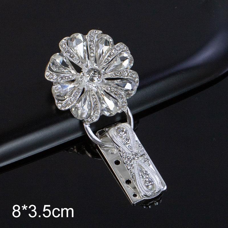 1Pc Handwork Sewing Originality Shiny Rhinestone Overcoat Decor Duckbill Buckle Fashion Metal Button Clothing Accessory