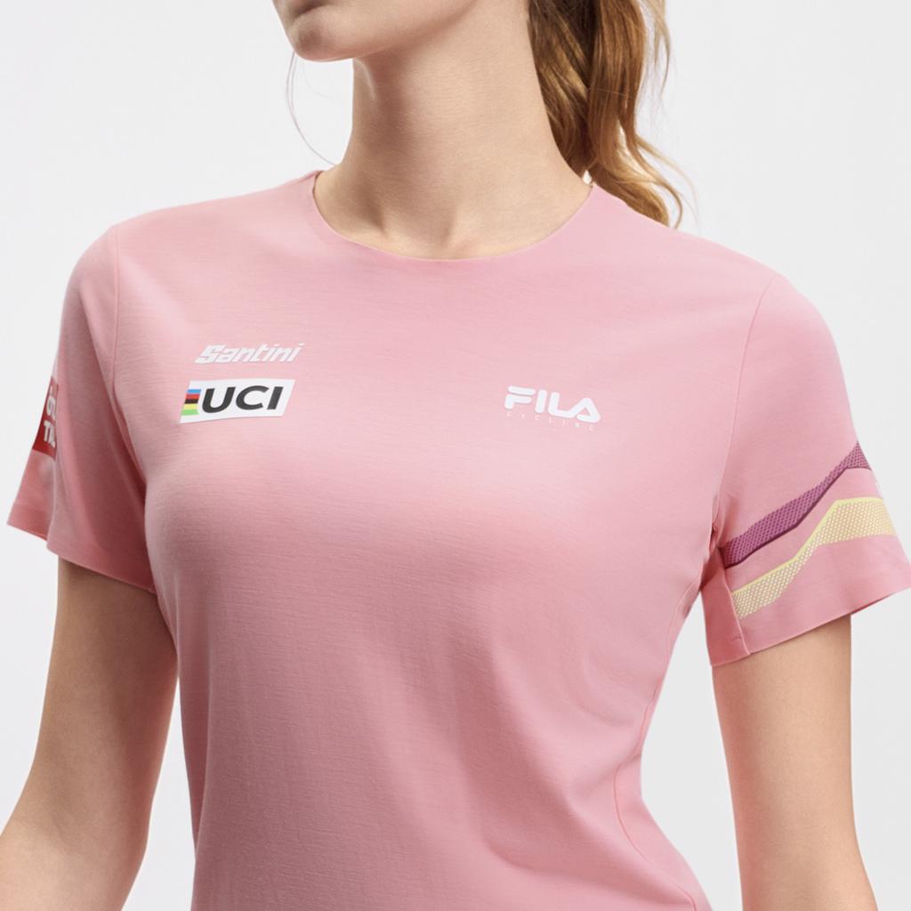 New FILA CYCLING T Shirt Women's Peony Pink A11W518102F-LP