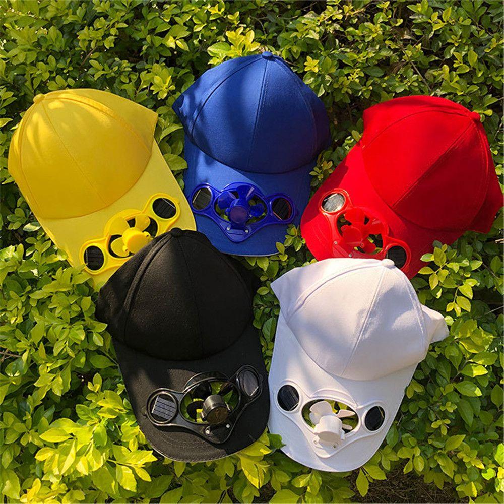 Summer Travel Camping Solar Sport Cap Sun Hat Fan Cooling Baseball Hat Novelty