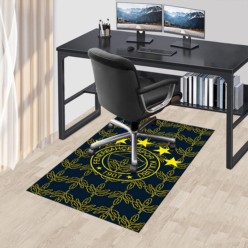 

1pc Fenerbahe Sports Club,Emblem,Pattern Office Carpet Soft Polyester Entrance Carpet Washable Non 60cm by 90cm