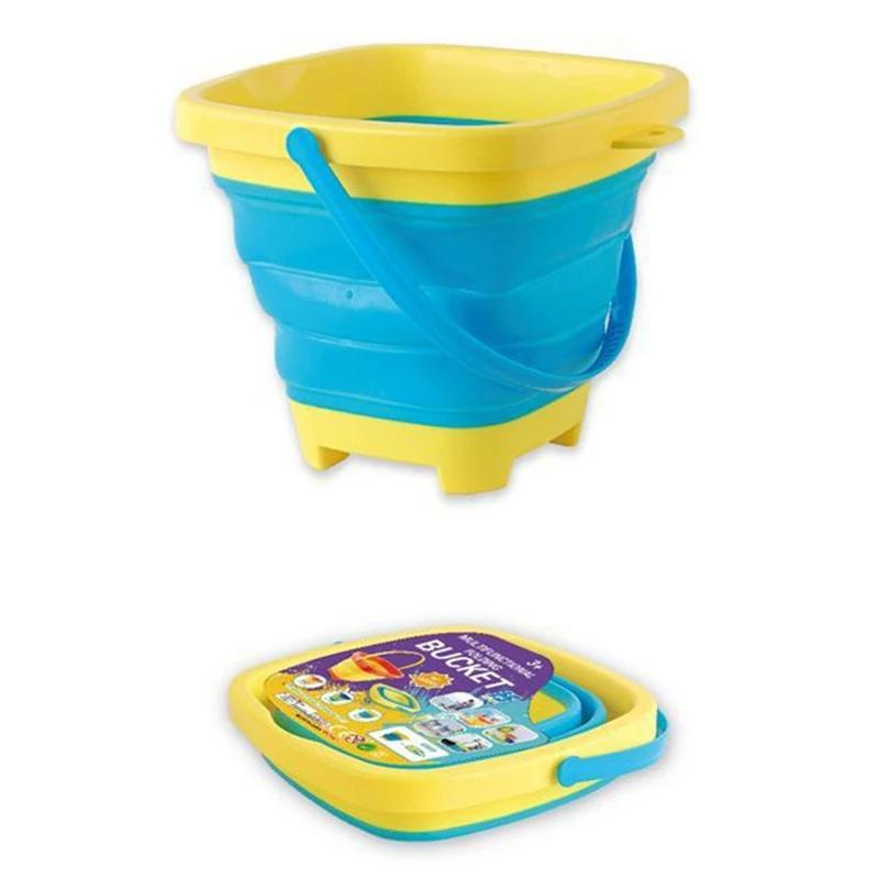 One Folding Bucket, Beach Water Play And Snowman-Making Toy, Multi-Functional Sand Digging Bucket And Snow Container, Essential