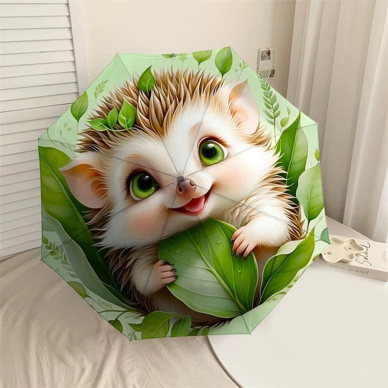 

1PC Hedgehog Leaf Umbrella-8-Rib Reinforced Portable Folding Travel Suitable for All Seasons Outdoor Daily Use-H0411