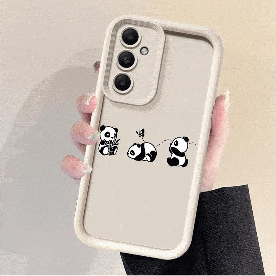 Cute Panda Phone Case for Galaxy A12 A13 A14 4G 5G A13 A22 5G A23 4G 5G A24 4G A32 4G 5G A33 5G A34 5G Matte